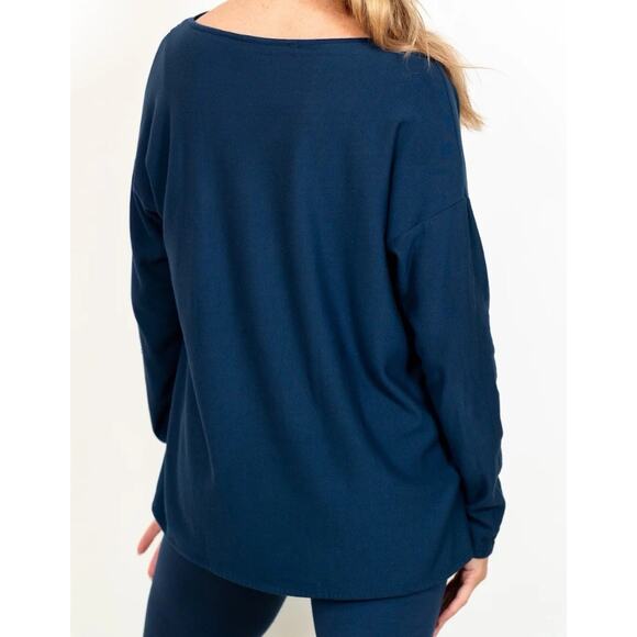 JJ Winks Size L Sweater Weather Navy Blue Women's Built in Bra - Picture 3 of 11